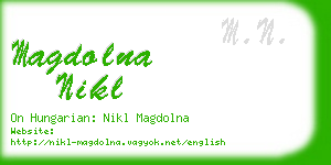 magdolna nikl business card